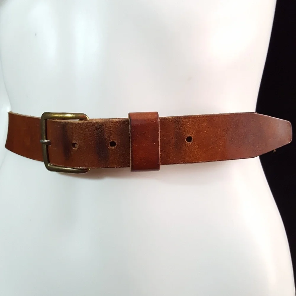 Vintage Brown Leather Belt
